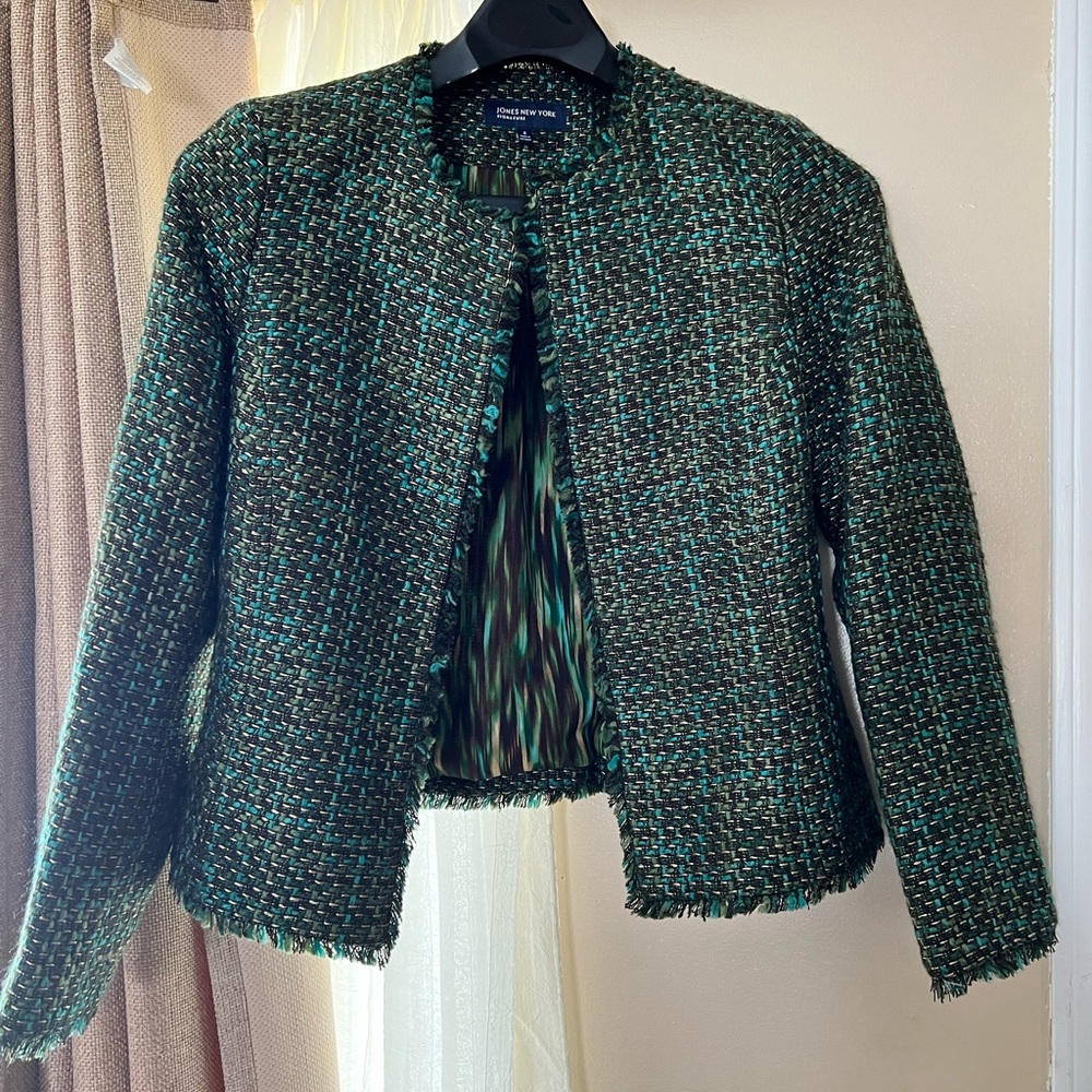 Jones New York signature green blazer size 8